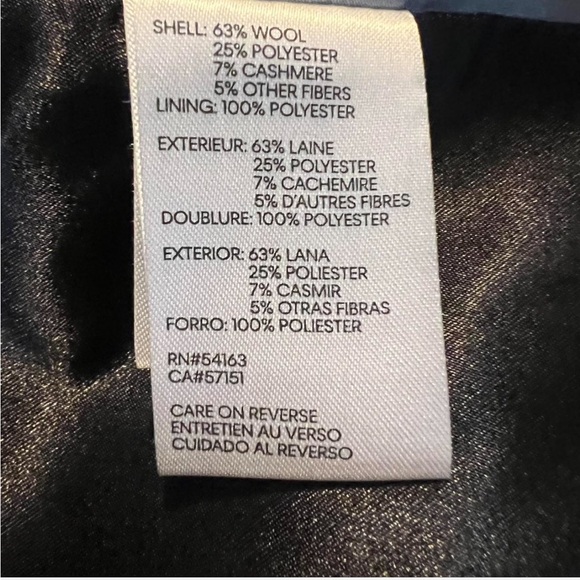 Black Calvin Klein Wool Blend Peacoat - Picture 7 of 7